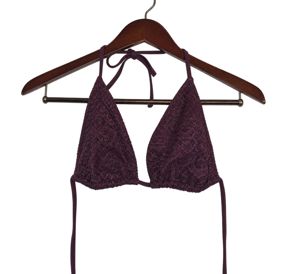 Mossimo Purple Textured Triangle Bikini Set Womens XL